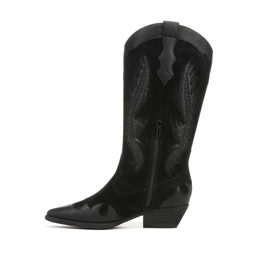 NEW ZODIAC women's marlena cowgirl boots in black - Picture 3 of 9